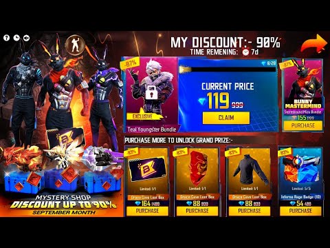 MYSTERY SHOP EVENT FF, SEPTEMBER EVENT FREE FIRE 2024 🥳 | FREE FIRE NEW EVENT | FF NEW EVENT