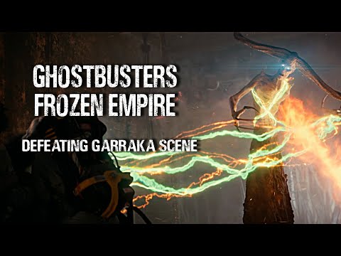 defeating garraka scene | Ghostbusters: Frozen Empire 2024