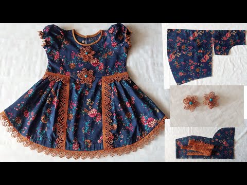 How To Small Fabric Pieces Make Dress Ideas || قمیض کے بچے ھوے کپڑے سے بنائے خوبصورت بےبی فراک