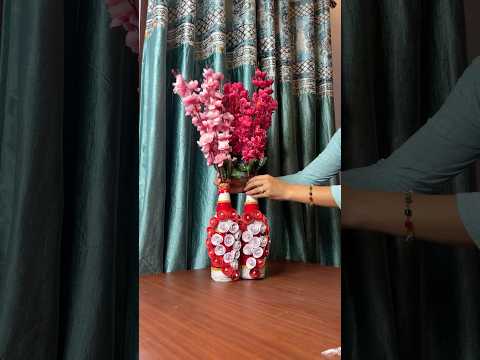 Creative Flower Vase Craft using Waste Bottles #short #reel #youtubeshort #diycrafts #trending