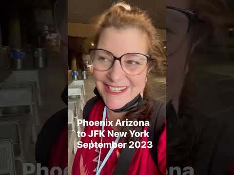 Travel from Phoenix Sky Harbor airport to JFK New York City. September 2023