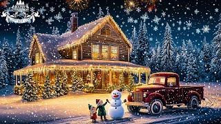 Beautiful Snowy Christmas Ambience 🎁 Top Christmas Songs of All Time, Peaceful Christmas Piano Music