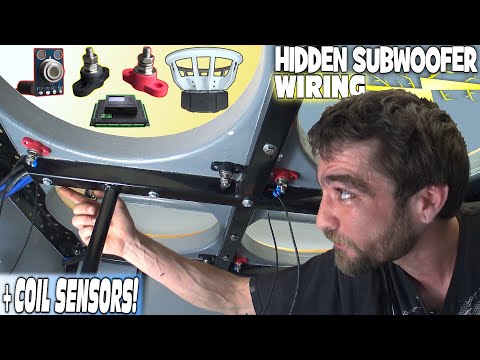 HIDDEN Subwoofer Wiring w/ 4 GAUGE Terminals & Voice Coil SENSORS! How To Wire EXO Car Audio Install