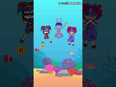 Pomni can't swim. Please save her! (the amazing digital circus) #animation | 어메이징 디지털 서커스