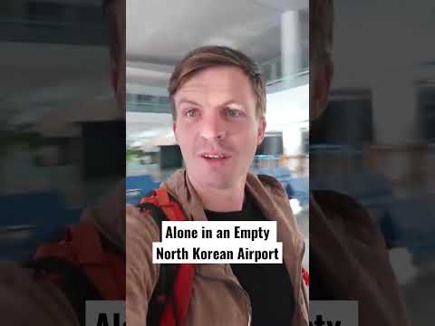 Alone in a NORTH KOREAN Airport #shorts