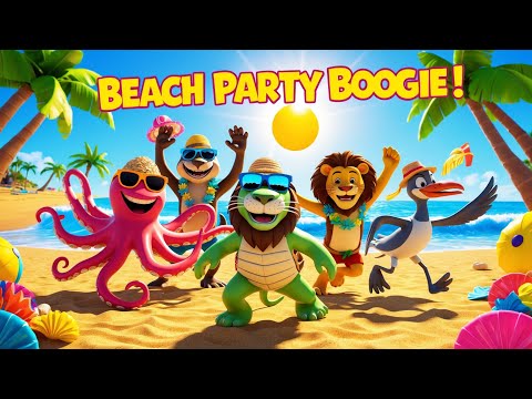 Dance Along with the Animal Beach Party! 🐾🌊 Fun Song for Kids!