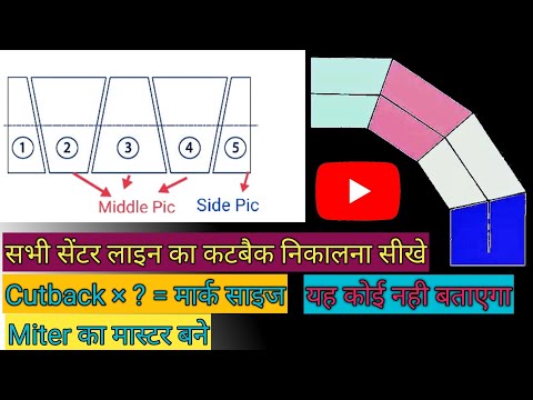 Miter Cut All Center Line Cutback Formula Miter Cut Ka Sabhi Center Line Ka Cutback Ka Formula