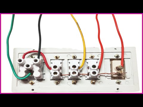 4 switch 1 socket board wiring connectionHow to make switch board at Home in board ki wiring