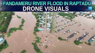 Pandameru river Flood in Raptadu, Anantapur district || Huge flood water || Ap News || @SakshiTV