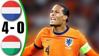 Netherlands vs Hungary 4-0 - All Goals & Highlights - 2024