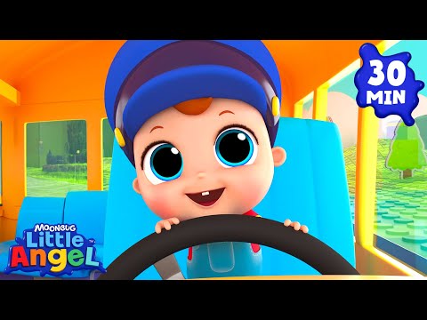 Wheels On The Bus BABY EDITION | LITTLE ANGEL 😇 | Lullabies & Nursery Rhymes | Baby Sleep Songs