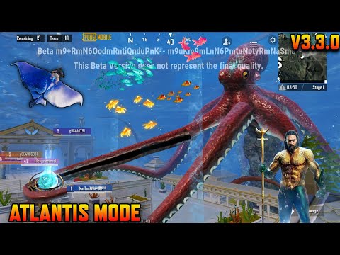 Atlantis World Gameplay | Pubg Mobile New Update V3.3.0 | New Atlantis Mode Gameplay |New Theme Mode