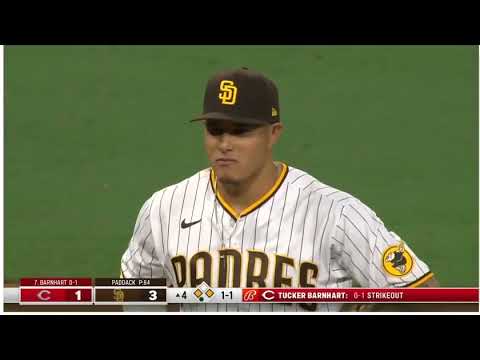 Joey Votto steals 3rd while Machado is distracted by a crowd wave