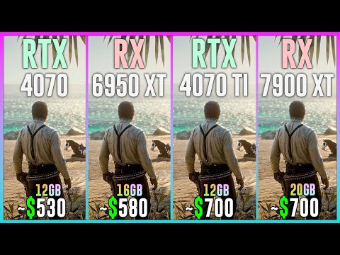 RTX 4070 vs RX 6950 XT vs RTX 4070 TI vs RX 7900 XT - Test in 20 Games