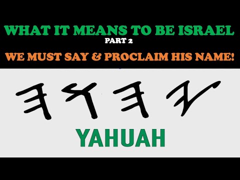 WHAT IT MEANS TO BE ISRAEL (PT. 2) WE MUST SAY & PROCLAIM HIS NAME!