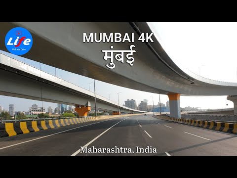 Mumbai City Drive - Coastal Road to Atal Setu Bridge - Maharashtra, INDIA 4K HDR