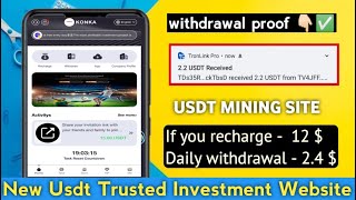 Usdt Mining site today | New mine #usdtsite