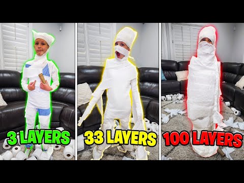 100 Layers of Toilet Paper!!