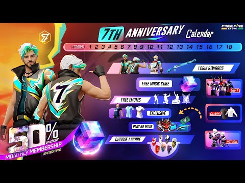 7th Anniversary Event Calendar आ गया 🤯🥳| Criminal Bundle Return | Free Fire New Event | Ff New Event