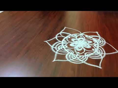 beautiful daily basis rangoli design ⚘️easy kolam design ⚘️rangoli creations by puja ⚘️