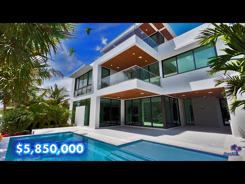 This Modern mega Mansion in Fort Lauderdale in HUGE! New Construction Luxury Homes