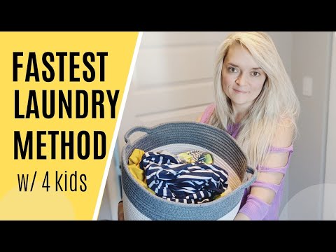 THE LAUNDRY SYSTEM THAT LITERALLY CHANGED MY LIFE | LAY DOWN METHOD-- FANILY OF 7