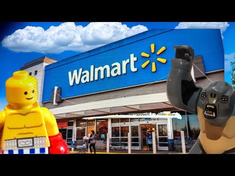 Phil And George go to Walmart! (Sticky Bricks)