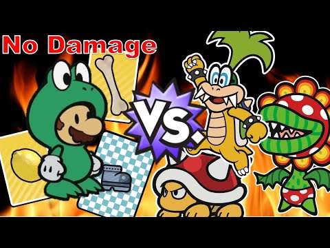 【ペーパーマリオカラースプラッシュ】ノーダメージ可能なボス戦その① / Paper Mario: Color Splash - No damage boss battle Vol.1