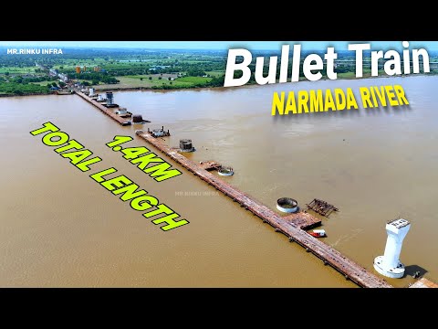 Bullet Train 2nd Longest Bridge Update | Narmada River Gujarat #4k