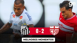 Santos 0 x 2 CRB | Melhores Momentos | Brasileirão 2024