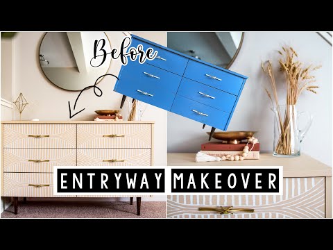 Entryway MAKEOVER On Budget | Anthropology Dresser inspired | Mariam Hamdoun