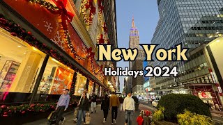 4K NYC Macy's Holiday Square 2024 ✨ NYC NEWEST Holiday Market: Christmas Decor & More