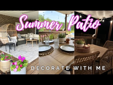 SUMMER 2024 PATIO REFRESH | Decorate The Patio With Me | Outdoor Living Space Inspiration