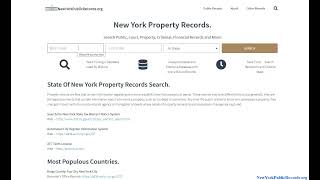 New York Property Records (Search Real Estate / Tax Record By Owner Name or Address).