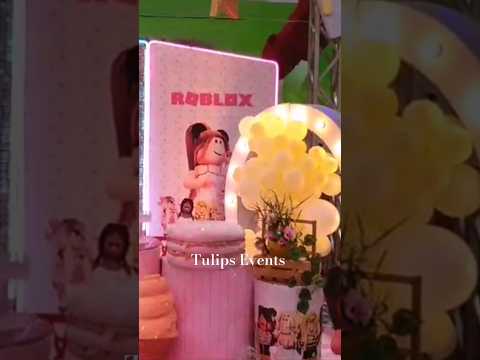 Roblox Girl birthday party decorations | DIY Roblox Party Decor #roblox