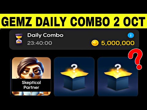 Gemz Daily Combo Cards Today | Gemz Coin Daily Combo Card 2 October | Gemz Daily Combo Today