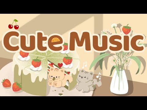 Cute Music 🍒🍓Lofi Kitty 🧡🍊1 Hour Cafe Song🍨 Stream cafe☕ cute & relaxing 🎶 Make Your Day Better💖