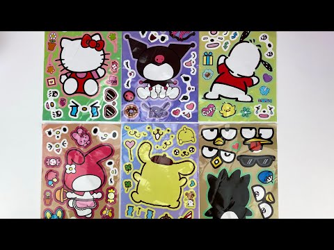 DIY paper crafts decorate sticker book Kuromi, My Melody, Hello Kitty / Collection of short videos.