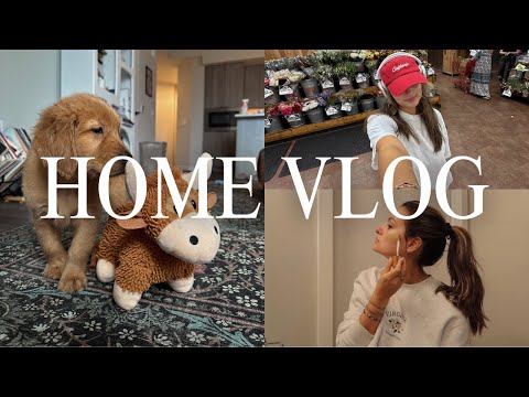 weekend at home | our first puppy, fake tan routine, girl dinner