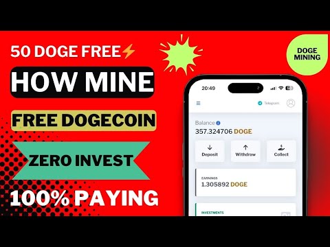 Free Dogecoin Mining Website 2024 | Daily Earn Dogecoin Without Invest | Crypto Mining For Beginners