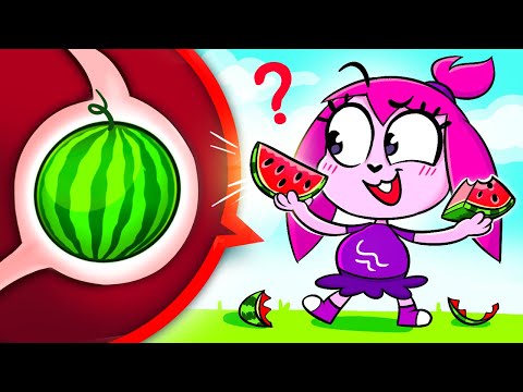 There's A Watermelon in My Tummy | Safety Tips | Kids Songs And Nursery Rhymes