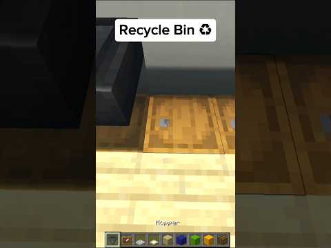 Recycle Bin in Minecraft. #shorts #minecraft #youtubeshorts