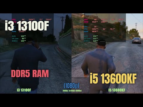 i3 13100f vs i5 13600k (DDR5 RAM)