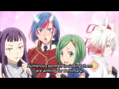 Benimaru being popular among the girls in Tempest | Slime Tensei season 3 ep 16 (ep 64)