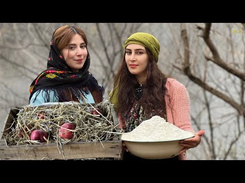 The village girl Bakes delicious bread and apple pastries.