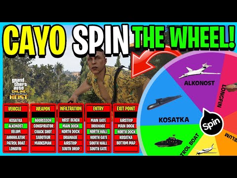 Cayo Perico Heist But The Wheel DECIDES How We Do It (GTA 5 ONLINE)