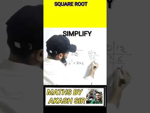 Cool Tricks for Simplifying Square roots!!