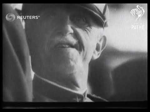 Huge crowd cheer King Victor at launch of new 10,000-ton cruiser, Pola, built under Washin...(1931)