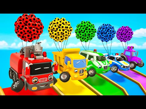 Color Balls & Sing a Song! | Soccer ball shaped wheels | Baby Nursery Rhymes & Kids Songs