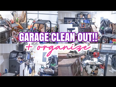 GARAGE CLEAN OUT AND ORGANIZE | EXTREME CLEAN, DECLUTTER, & ORGANIZE | MESSY HOUSE TRANSFORMATION